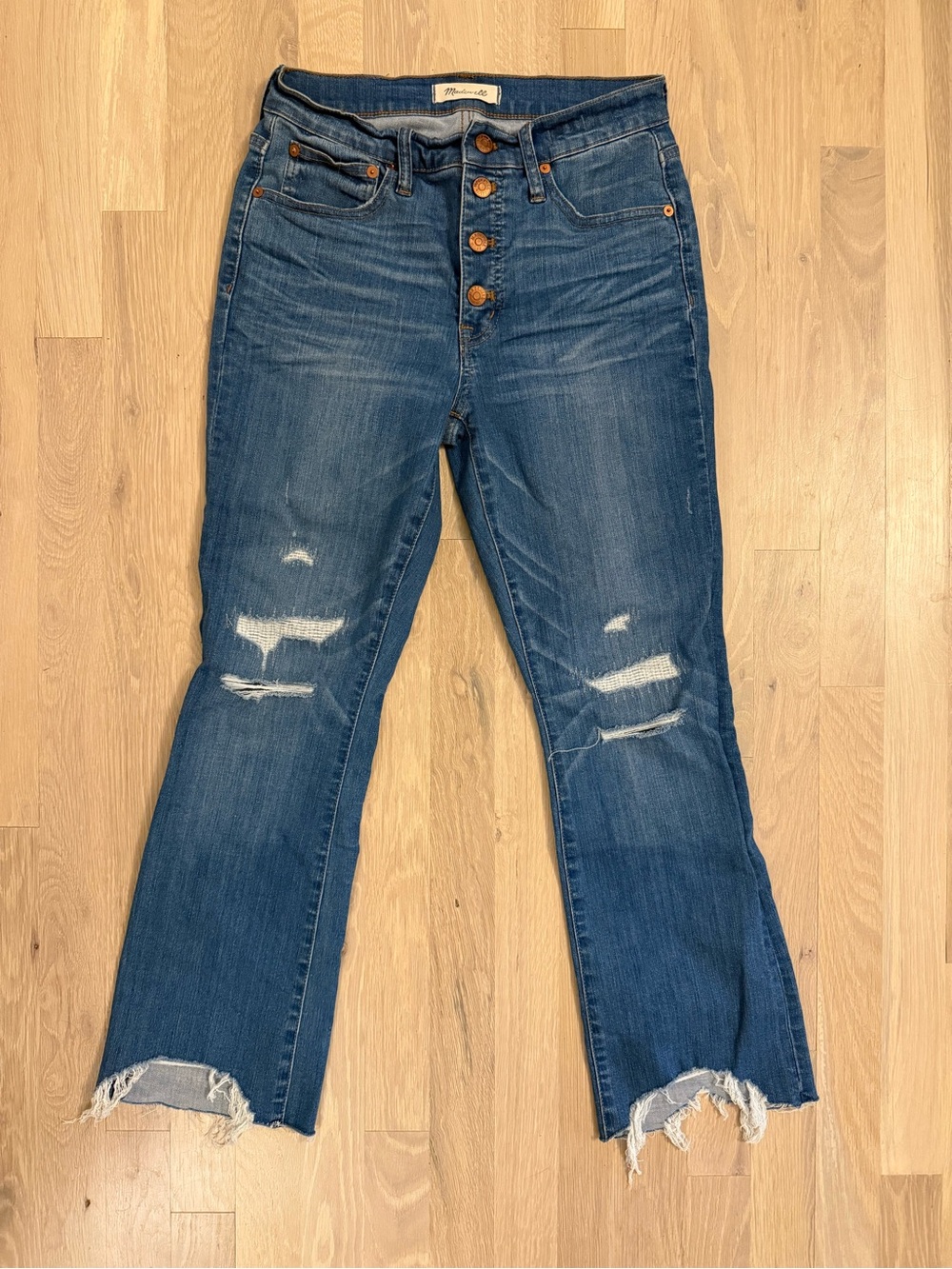 High-Rise Distressed Cali Demi Boot Jeans